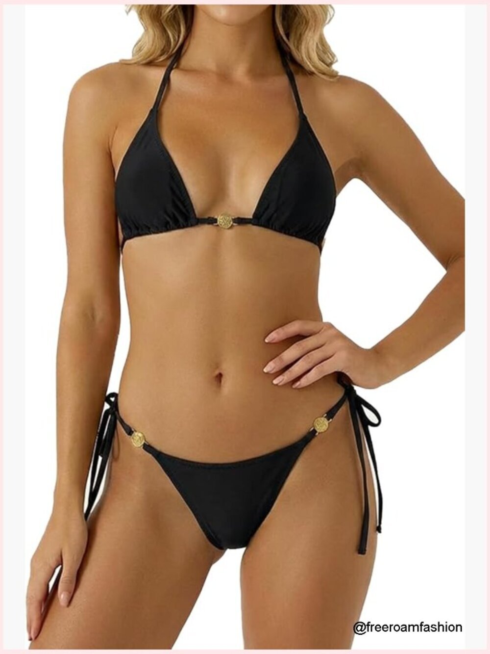 Sexy Thong Bikini Set String Halter Two Piece Cheeky Bathing Suit